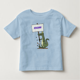 T-shirt Pour Les Tous Petits Aligator de crocodile drôle avec dessin animé