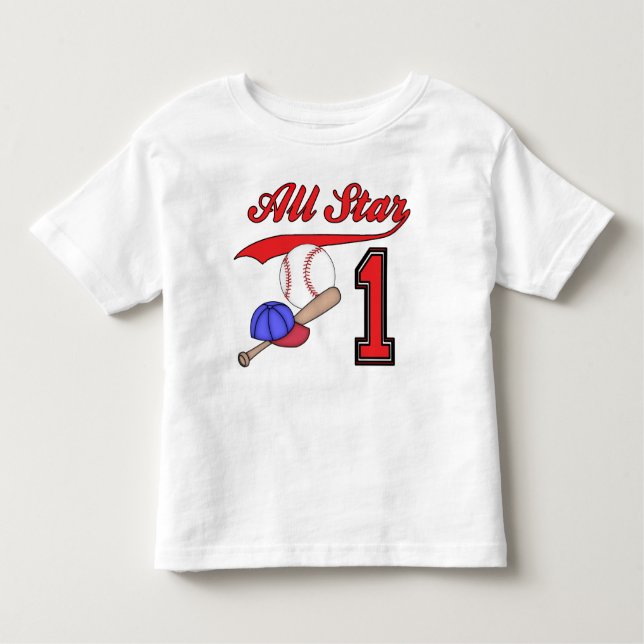 T-shirt Pour Les Tous Petits All Star Baseball 1er anniversaire (Devant)