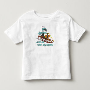 T-shirt Pour Les Tous Petits Aller Avec La Neige Dormir Mignonne Pingouin Hiver