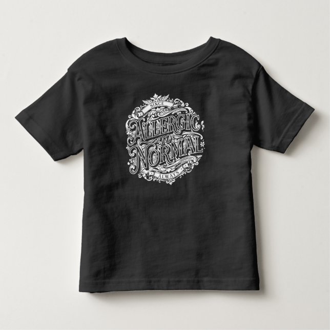 T-shirt Pour Les Tous Petits Allergic to Normal (Devant)