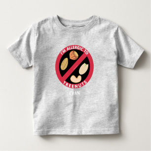 T-shirt Pour Les Tous Petits Allergie À L'Arbre Nuts Enfants Allergie Personnal