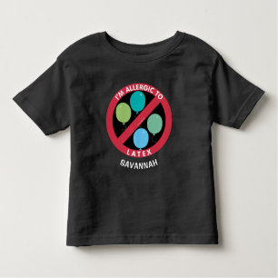 T-shirt Pour Les Tous Petits Allergie À Latex Enfants Allergie Personnalisée