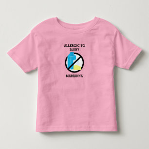 T-shirt Pour Les Tous Petits Allergie aux produits laitiers Personnalisé Enfant