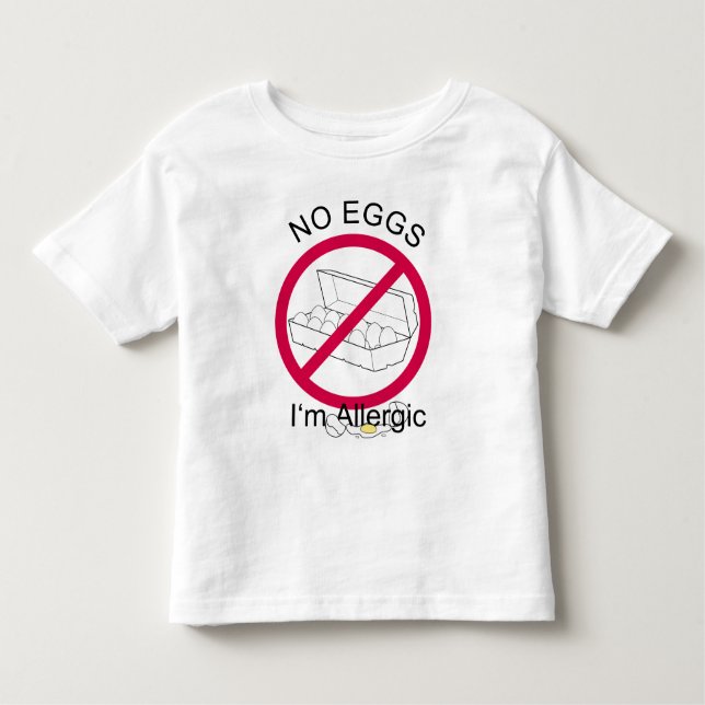T-shirt Pour Les Tous Petits Allergie d'oeufs (Devant)
