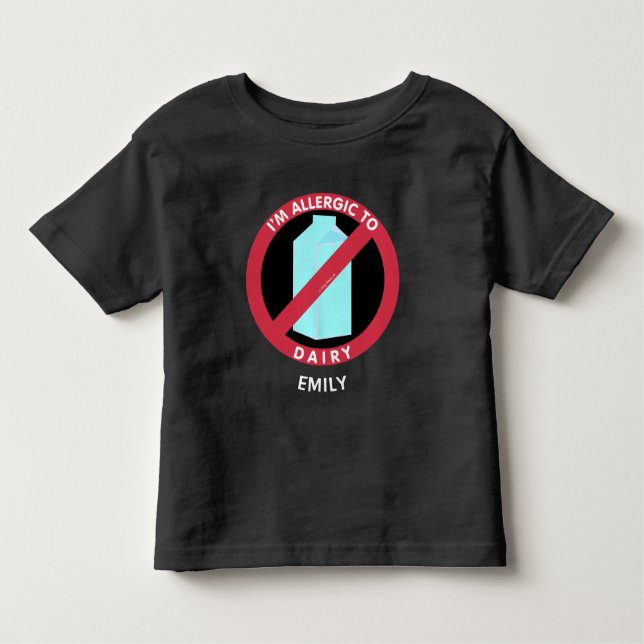 T-shirt Pour Les Tous Petits Allergique à la laiterie badine l'allergie (Devant)