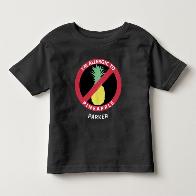 T-shirt Pour Les Tous Petits Allergique à l'allergie de fruit d'ananas (Devant)