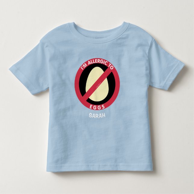 T-shirt Pour Les Tous Petits Allergique à l'allergie d'enfants d'oeufs (Devant)
