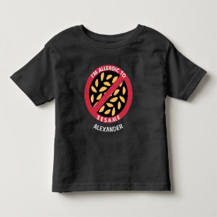 T-shirt Pour Les Tous Petits Allergique aux enfants personnalisés par allergie
