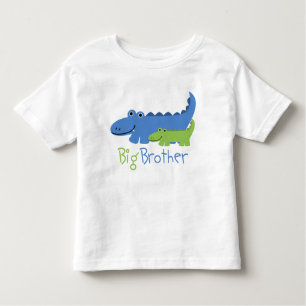 T-shirt Pour Les Tous Petits Alligator bleu et vert Big Brother