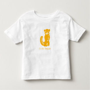 T-shirt Pour Les Tous Petits Alphabet animal Jaguar