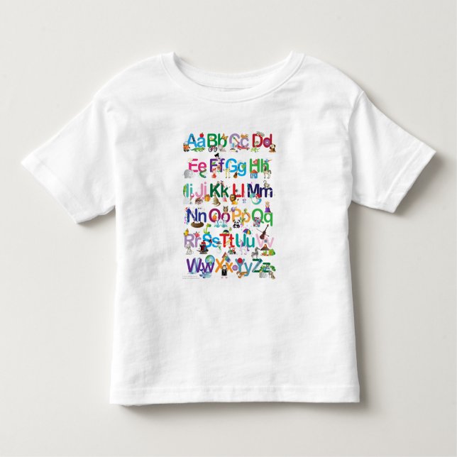 T-shirt Pour Les Tous Petits Alphabet d'amusement (Devant)