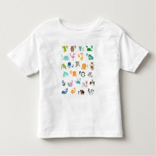 T-shirt Pour Les Tous Petits Alphabet de doodle animal