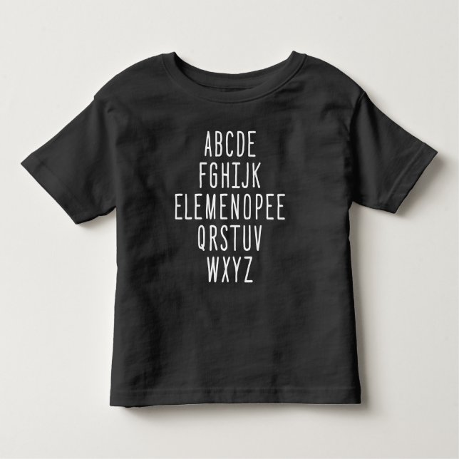 T-shirt Pour Les Tous Petits Alphabet ELEMENOPEE (Devant)