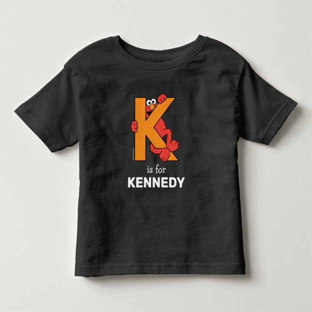 T-shirt Pour Les Tous Petits Alphabet Elmo | K Orange (Devant)