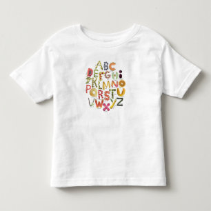 T-shirt Pour Les Tous Petits Alphabet Fruit et Veggie - Aliments ABC -