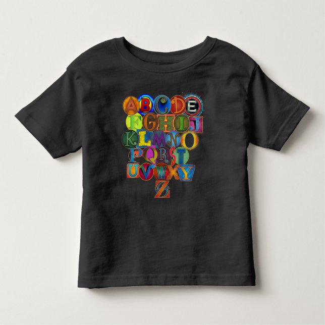 T-shirt Pour Les Tous Petits Alphabet Toddler (Devant)