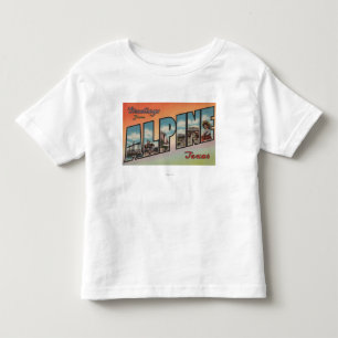 T-shirt Pour Les Tous Petits Alpin, lettre ScenesAlpine, TX de TexasLarge