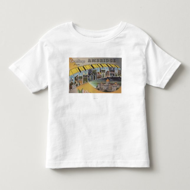 T-shirt Pour Les Tous Petits Ambridge, Pennsylvanie - grandes scènes de lettre (Devant)
