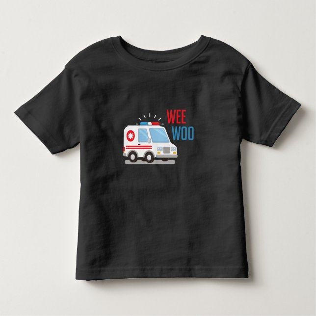 T-shirt Pour Les Tous Petits Ambulance Paramedic Car weo Hospital EMT (Devant)