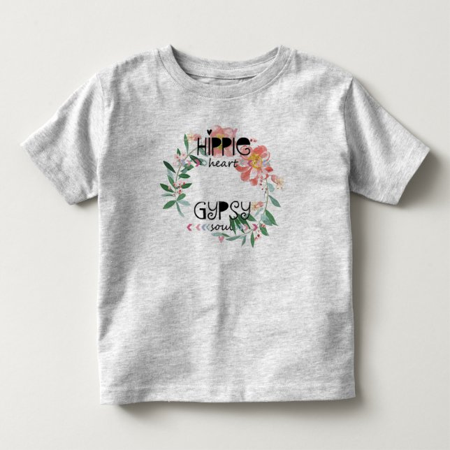 T-shirt Pour Les Tous Petits Âme hippie de gitan de coeur (Devant)