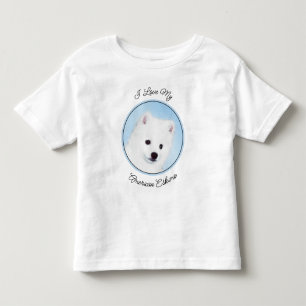T-shirt Pour Les Tous Petits American Eskimo Dog Painting - Original Dog Art