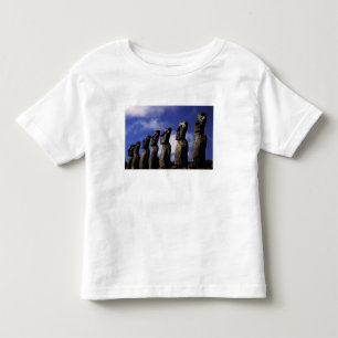 T-shirt Pour Les Tous Petits Amérique du Sud, Chili, Île de Pâques, Ahu Akiri.