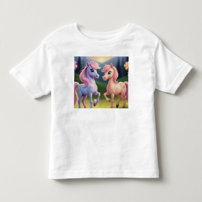 T-shirt Pour Les Tous Petits Amis Poneys (Devant)