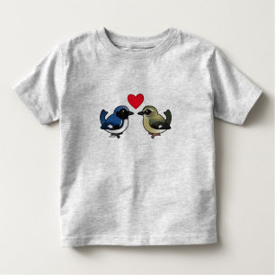 T-shirt Pour Les Tous Petits Amour bleu à gorge noire