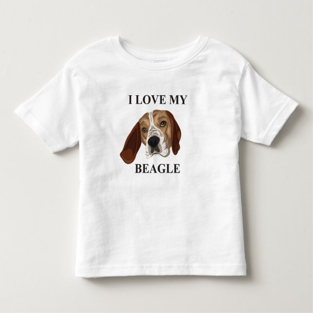 T-shirt Pour Les Tous Petits Amour de beagle (Devant)