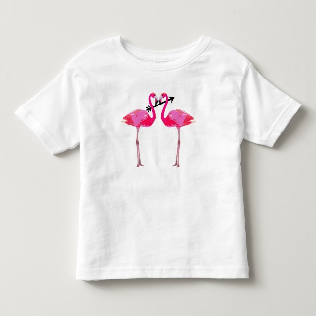 T-shirt Pour Les Tous Petits Amour de Flamant rose (Devant)