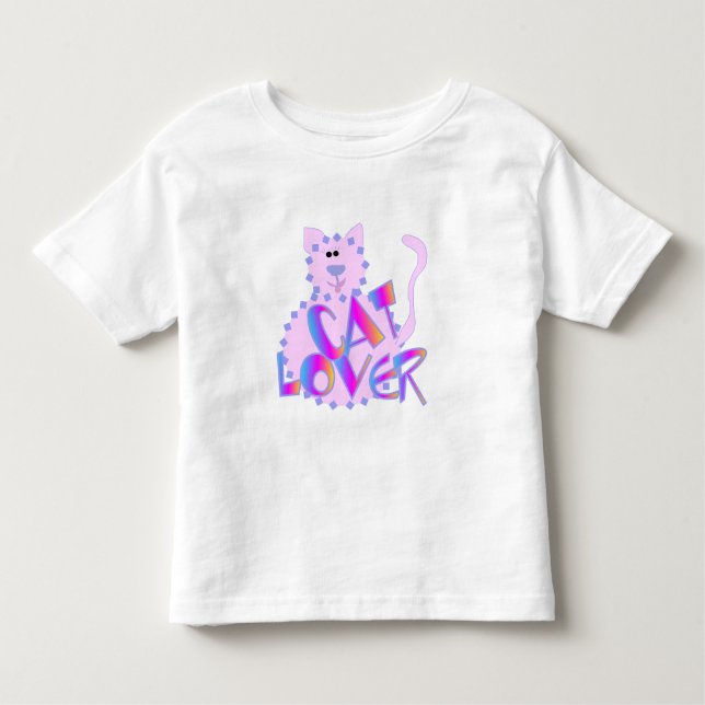 T-shirt Pour Les Tous Petits Amoureux des chats rose (Devant)