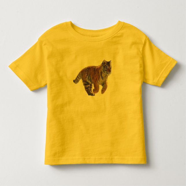 T-shirt Pour Les Tous Petits Amur Tiger Cub Imaginaire Art Kids Wildlife Shirt (Devant)