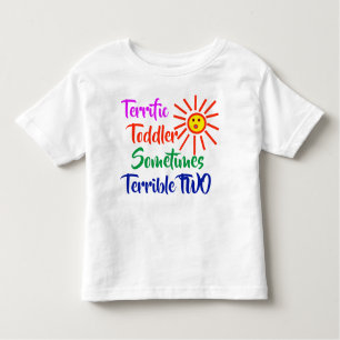 T-shirt Pour Les Tous Petits Amusant 2 Ans Enfant Terrifique Toddler Deux Terri