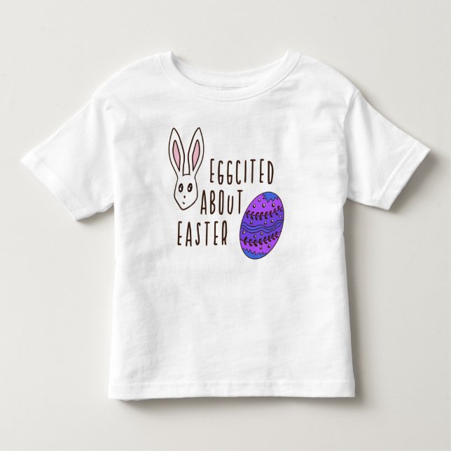 T-shirt Pour Les Tous Petits Amusant Pâques mignonne Humoristique Éggéré À Prop (Devant)