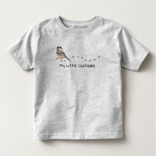 T-shirt Pour Les Tous Petits Amusants Chickadee Cute little Bird Traces   