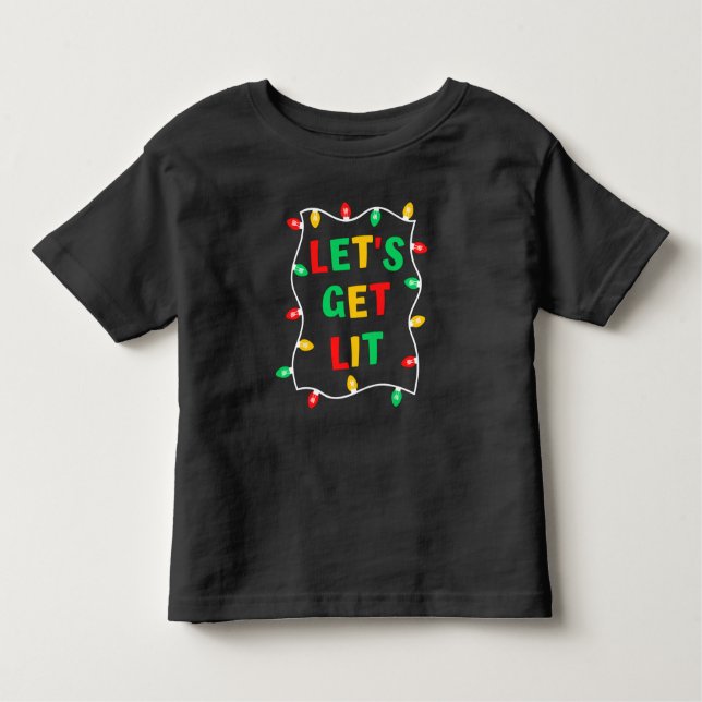 T-shirt Pour Les Tous Petits Amusants Faisons Lit Chemise de Noël (Devant)