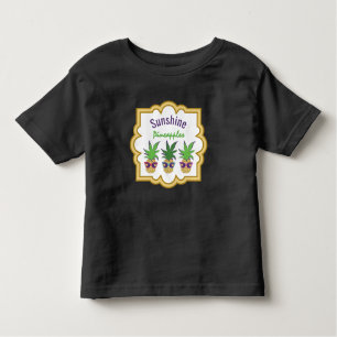 T-shirt Pour Les Tous Petits Ananas Soleil Portant Des Lunettes de soleil Rétro