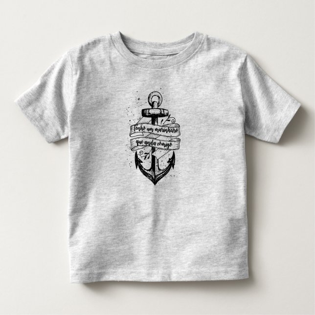 T-shirt Pour Les Tous Petits Ancre - marin (Devant)