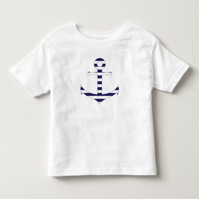 T-shirt Pour Les Tous Petits Ancre nautique rayée (Devant)