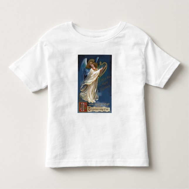 T-shirt Pour Les Tous Petits Ange avec une harpe (Devant)
