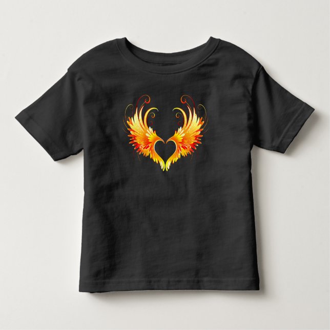 T-shirt Pour Les Tous Petits Angel Fire Heart with Wings (Devant)