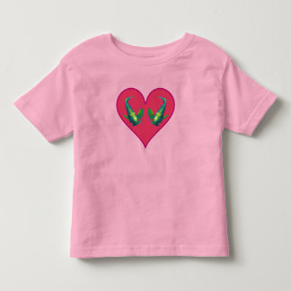 T-shirt Pour Les Tous Petits Angelfish Twins in a Red Heart - Illustration | 