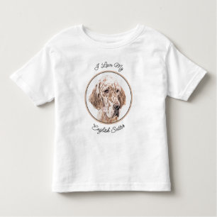 T-shirt Pour Les Tous Petits Anglais Setter Orange Belton Peinture Chien Art