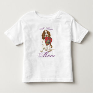 T-shirt Pour Les Tous Petits Anglais Springer Spaniel Heart Mom