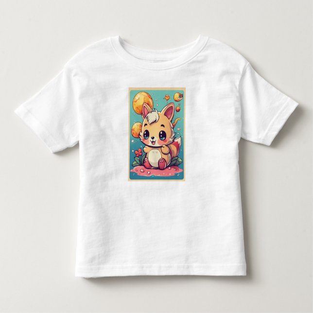 T-shirt Pour Les Tous Petits Animaux caricaturaux mignons et amusants (Devant)