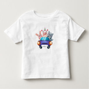 T-shirt Pour Les Tous Petits Animaux dans une voiture no 2