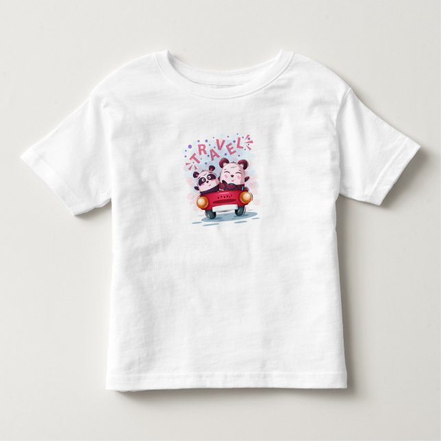 T-shirt Pour Les Tous Petits Animaux dans une voiture no 6 (Devant)