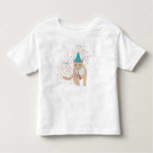 T-shirt Pour Les Tous Petits Animaux de chat amusants ayant une fête