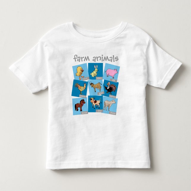 T-shirt Pour Les Tous Petits Animaux de ferme (Devant)