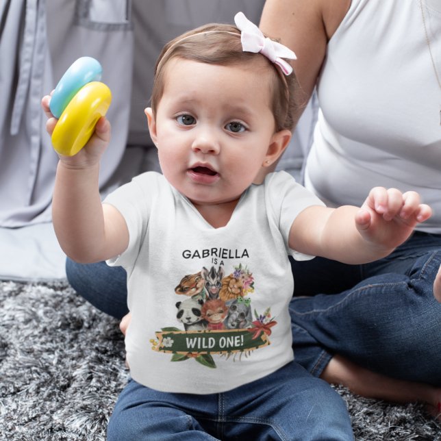 T-shirt Pour Les Tous Petits Animaux d'une jungle sauvage mignonne (Créateur téléchargé)